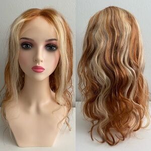 20 Inch 13x1 Lace Part Human Hair Wig Highlight Blonde Body Wave Wig Lace Front